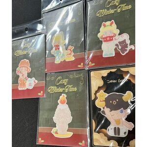Popmart Cozy Winter & Zodiac Series Lot Of 5 Stickers Designer Toys Scrapbook